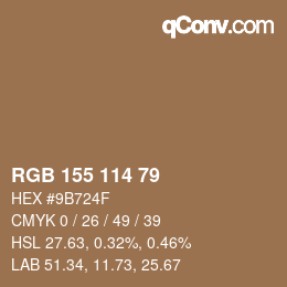 Farbcode: RGB 155 114 79 | qconv.com