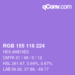 Color code: RGB 155 116 224 | qconv.com