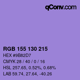 Color code: RGB 155 130 215 | qconv.com