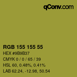 颜色代码: RGB 155 155 55 | qconv.com