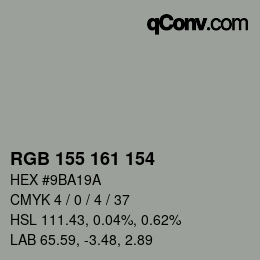 Color code: RGB 155 161 154 | qconv.com