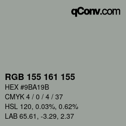 Color code: RGB 155 161 155 | qconv.com