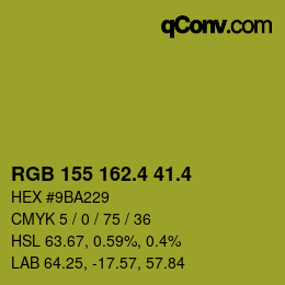 カラーコード: RGB 155 162.4 41.4 | qconv.com