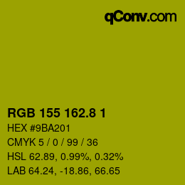カラーコード: RGB 155 162.8 1 | qconv.com