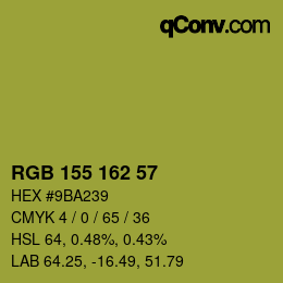 Code couleur: RGB 155 162 57 | qconv.com
