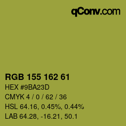 Farbcode: RGB 155 162 61 | qconv.com