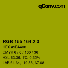 カラーコード: RGB 155 164.2 0 | qconv.com