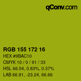 カラーコード: RGB 155 172 16 | qconv.com