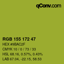 Color code: RGB 155 172 47 | qconv.com