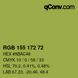 カラーコード: RGB 155 172 72 | qconv.com
