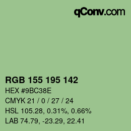 Color code: RGB 155 195 142 | qconv.com