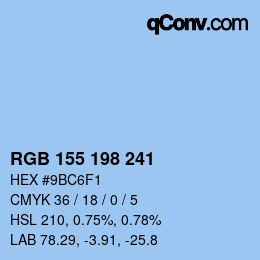Color code: RGB 155 198 241 | qconv.com