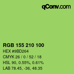 Color code: RGB 155 210 100 | qconv.com