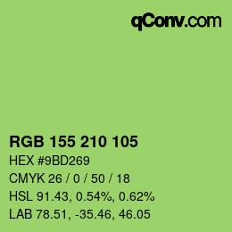 Color code: RGB 155 210 105 | qconv.com