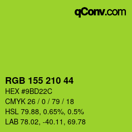 Color code: RGB 155 210 44 | qconv.com