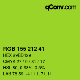 Color code: RGB 155 212 41 | qconv.com