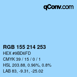 Color code: RGB 155 214 253 | qconv.com