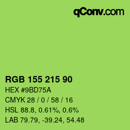 カラーコード: RGB 155 215 90 | qconv.com