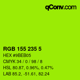 Color code: RGB 155 235 5 | qconv.com