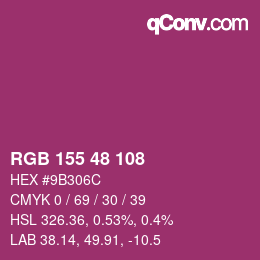 Color code: RGB 155 48 108 | qconv.com