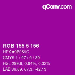 Color code: RGB 155 5 156 | qconv.com