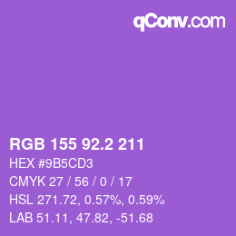 カラーコード: RGB 155 92.2 211 | qconv.com