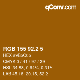 Color code: RGB 155 92.2 5 | qconv.com