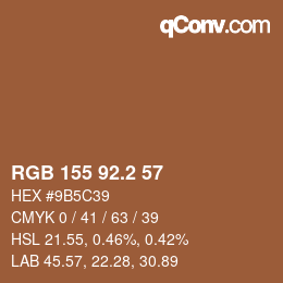 Farbcode: RGB 155 92.2 57 | qconv.com