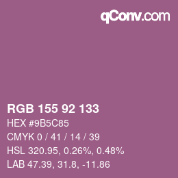 Color code: RGB 155 92 133 | qconv.com