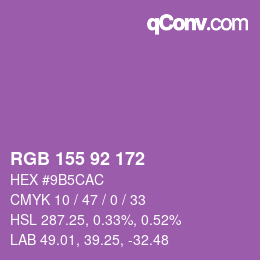 Color code: RGB 155 92 172 | qconv.com