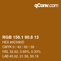 Color code: RGB 156.1 90.8 13 | qconv.com