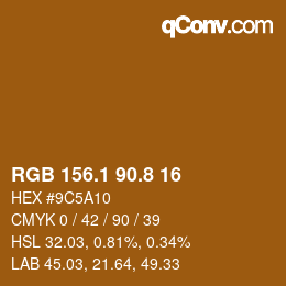Color code: RGB 156.1 90.8 16 | qconv.com