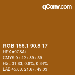 Color code: RGB 156.1 90.8 17 | qconv.com