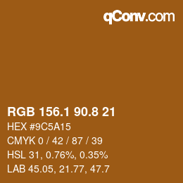 Color code: RGB 156.1 90.8 21 | qconv.com