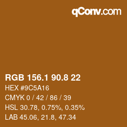 Color code: RGB 156.1 90.8 22 | qconv.com