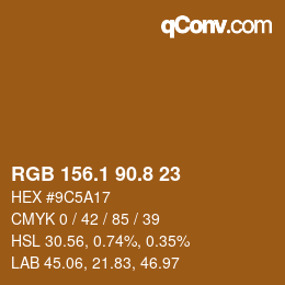 Color code: RGB 156.1 90.8 23 | qconv.com