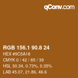 Color code: RGB 156.1 90.8 24 | qconv.com