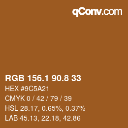 Color code: RGB 156.1 90.8 33 | qconv.com