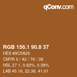Color code: RGB 156.1 90.8 37 | qconv.com