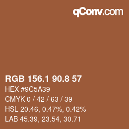 Color code: RGB 156.1 90.8 57 | qconv.com
