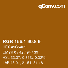 Color code: RGB 156.1 90.8 9 | qconv.com