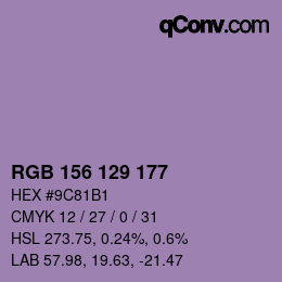Farbcode: RGB 156 129 177 | qconv.com