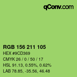 Color code: RGB 156 211 105 | qconv.com