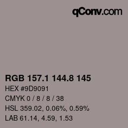 Color code: RGB 157.1 144.8 145 | qconv.com