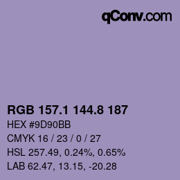 Color code: RGB 157.1 144.8 187 | qconv.com