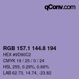 Color code: RGB 157.1 144.8 194 | qconv.com