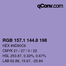 Color code: RGB 157.1 144.8 198 | qconv.com