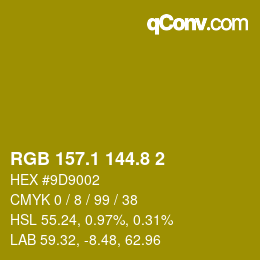 カラーコード: RGB 157.1 144.8 2 | qconv.com