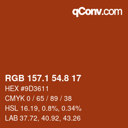 Color code: RGB 157.1 54.8 17 | qconv.com