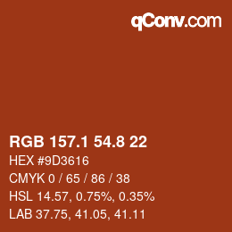 Color code: RGB 157.1 54.8 22 | qconv.com